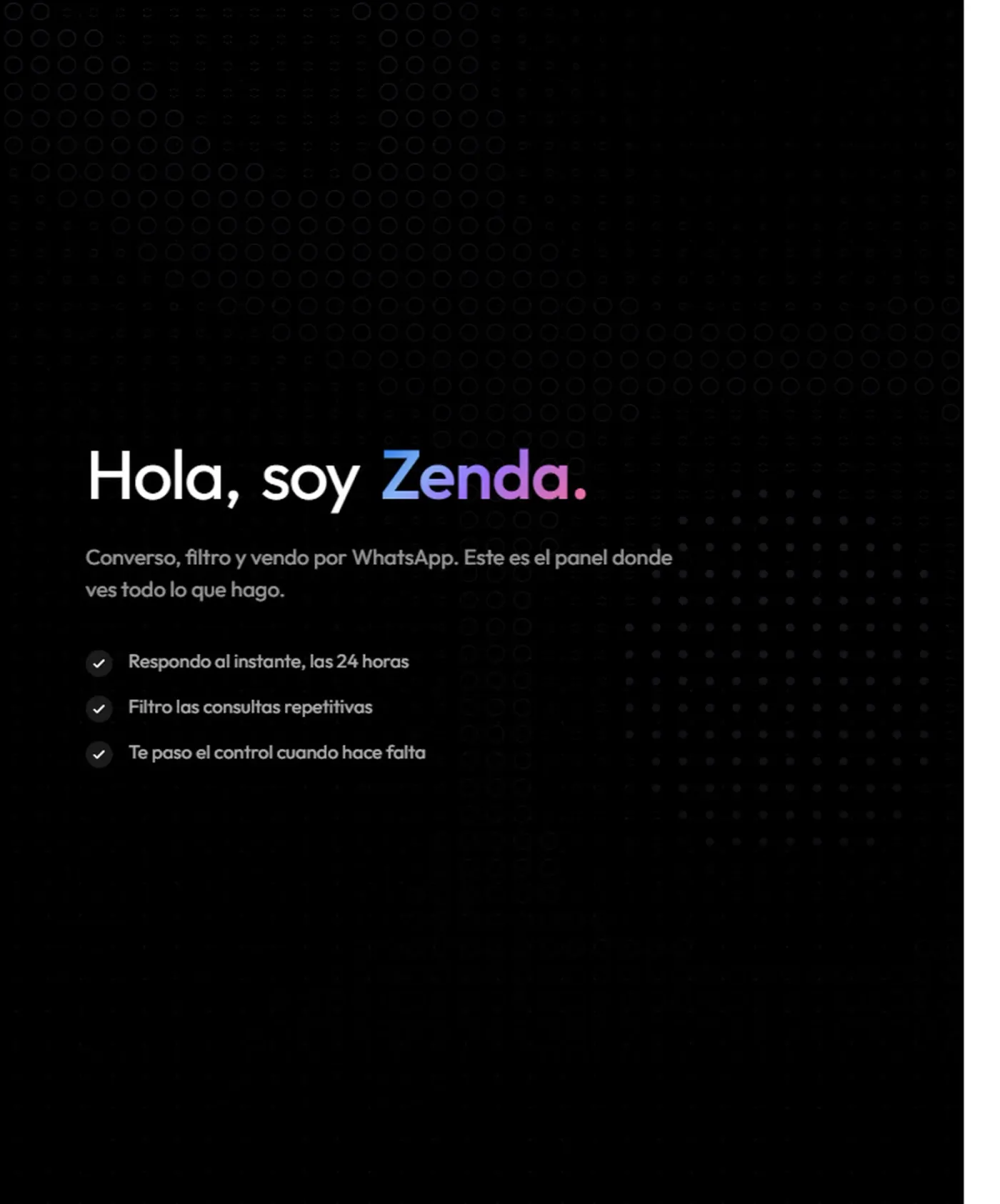 Presentación del panel de Zenda